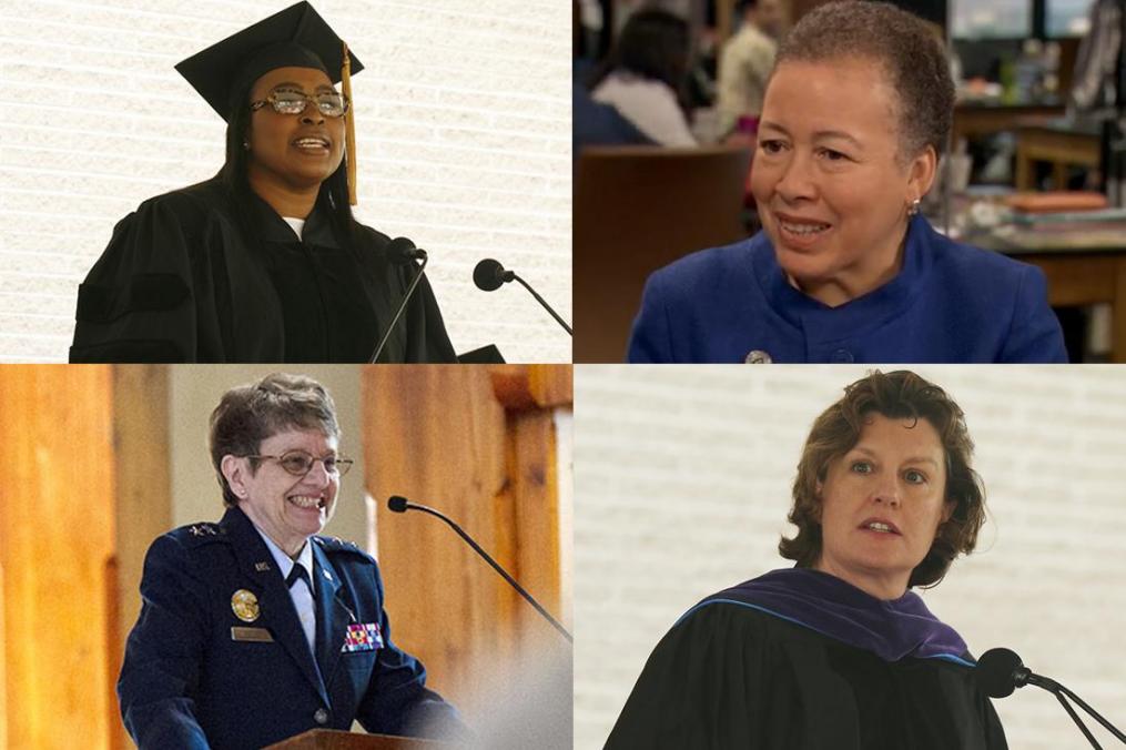 collage of four images of Rochester Mayor Lovely Warren, ormer Syracuse Mayor Stephanie Miner, and Maj. Gen. Lorraine K. Potter 